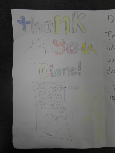 thank you card from students after demonstration