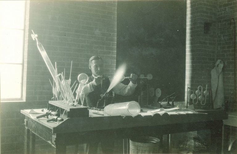 University of Iowa glassblowing 1930s